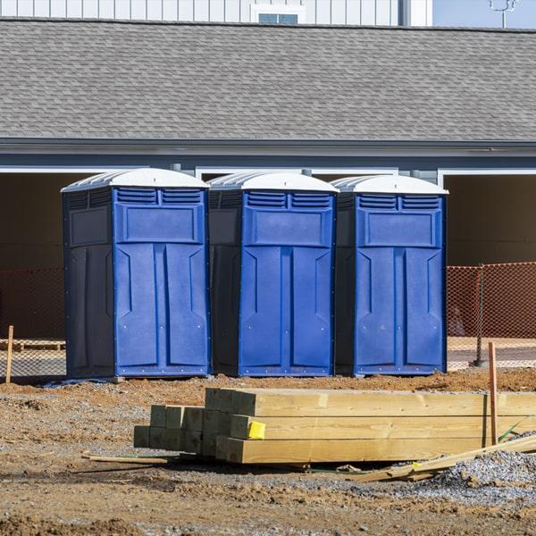 Heavy-duty construction site porta potty in Groton, Connecticut